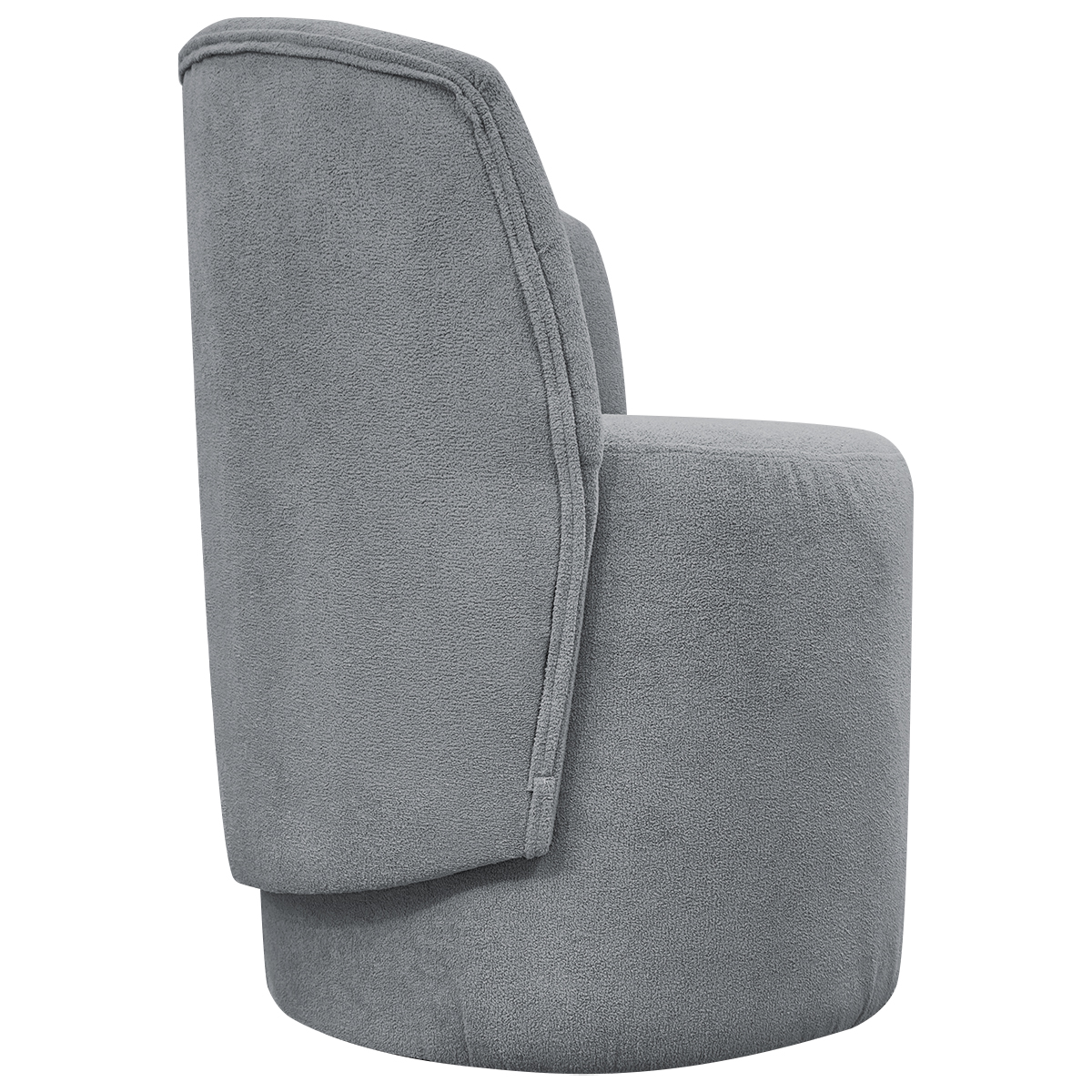 Poltrona Decorativa Orgânica Para Sala Recepção Aura Boucle Luxo Premium Cinza