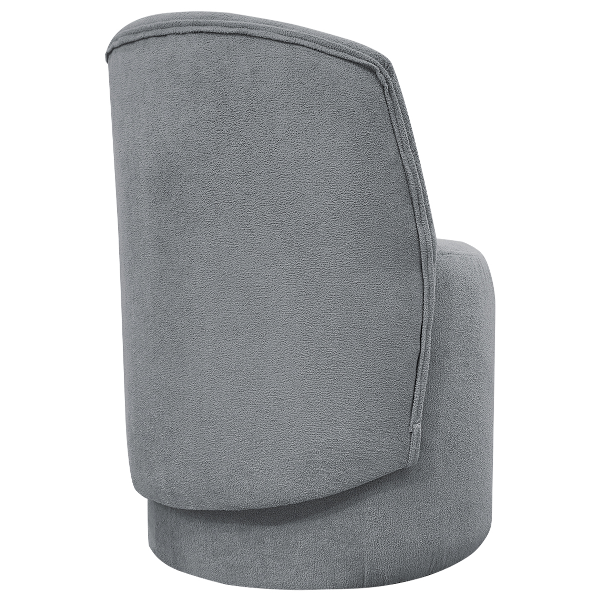 Poltrona Decorativa Orgânica Para Sala Recepção Aura Boucle Luxo Premium Cinza