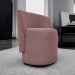 Poltrona Decorativa Orgânica Para Sala Recepção Aura Boucle Luxo Premium Rosê