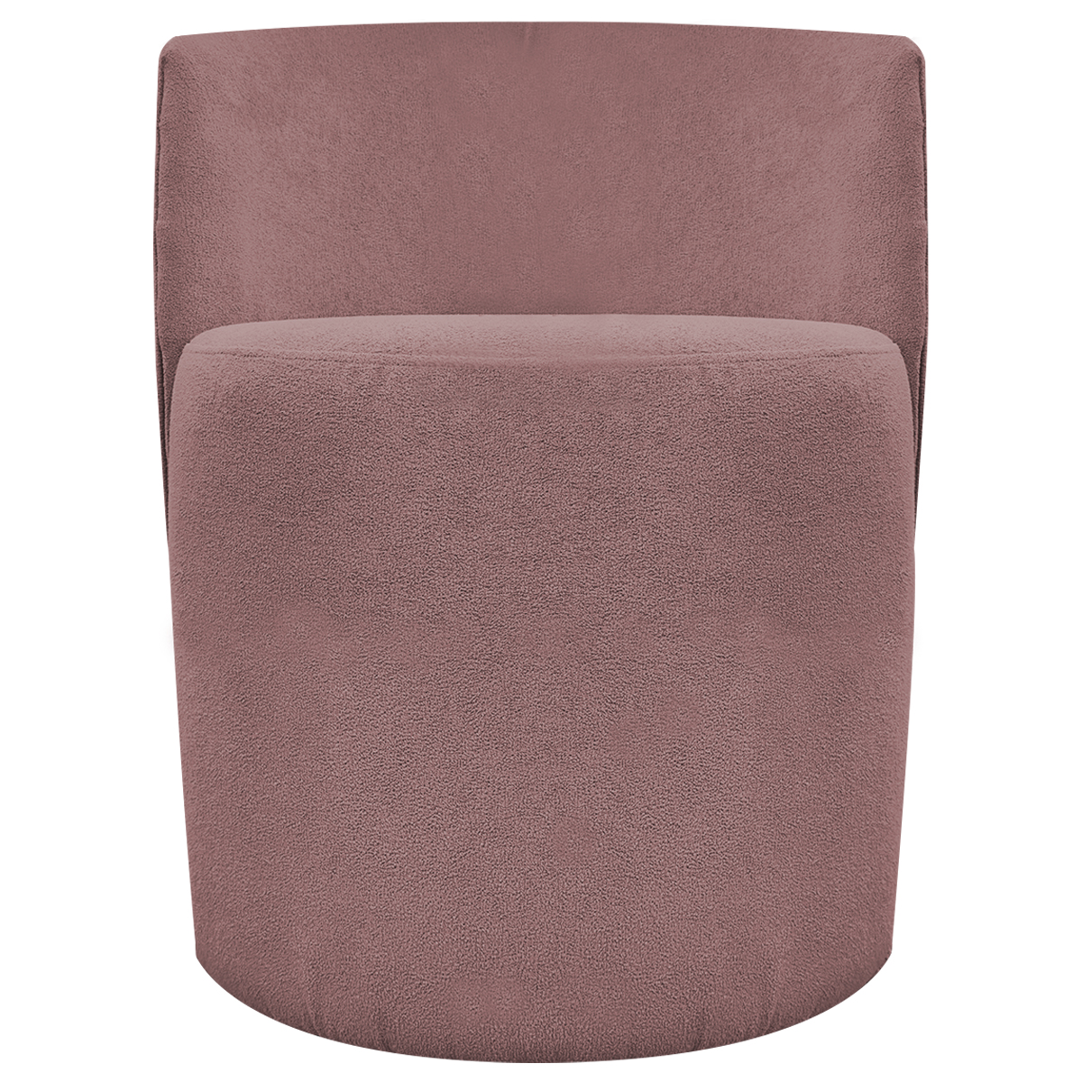 Poltrona Decorativa Orgânica Para Sala Recepção Aura Boucle Luxo Premium Rosê