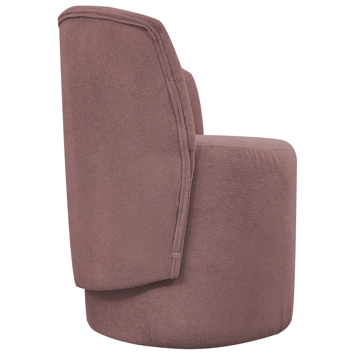 Poltrona Decorativa Orgânica Para Sala Recepção Aura Boucle Luxo Premium Rosê