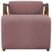 Poltrona Decorativa Para Sala Recepção Confortável Em Madeira Maciça Chloe Bouclé Premium Rosê
