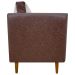 Poltrona Decorativa Para Sala Recepção Consultório Aviv Corino Terracota e Linho Bege