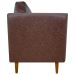 Poltrona Decorativa Para Sala Recepção Consultório Aviv Corino Terracota e Linho Cinza