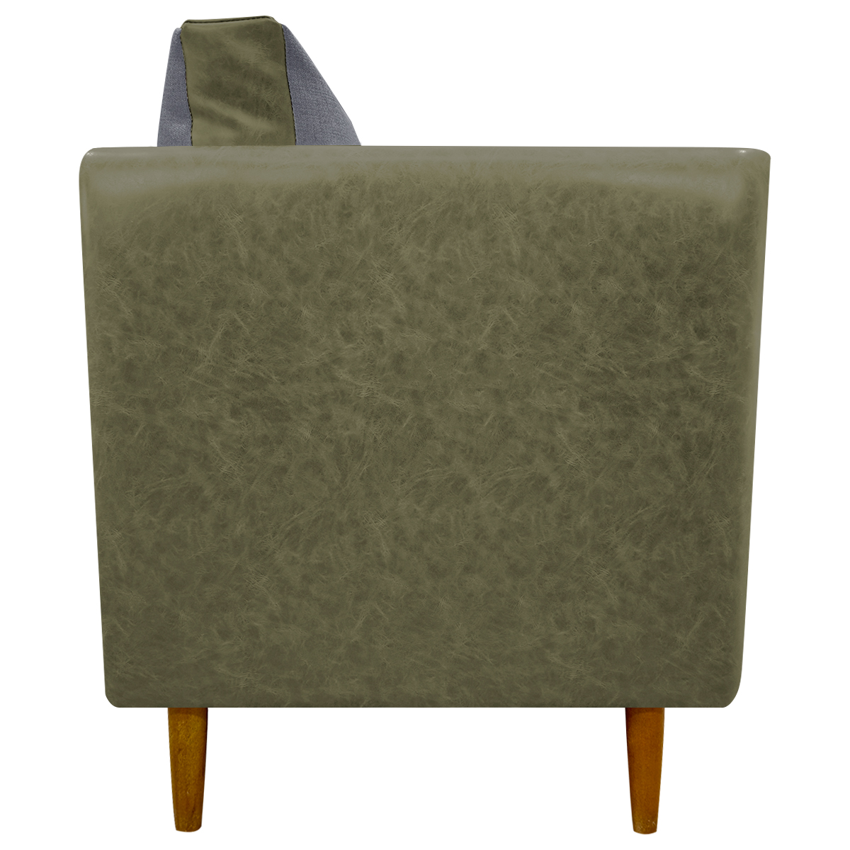 Poltrona Decorativa Para Sala Recepção Consultório Aviv Corino Verde e Linho Cinza