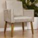 Poltrona Decorativa Para Sala Recepção Consultório Escritório Mari Suede Bege