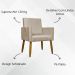 Poltrona Decorativa Para Sala Recepção Consultório Escritório Mari Suede Bege