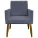 Poltrona Decorativa Para Sala Recepção Consultório Escritório Mari Suede Cinza