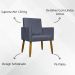 Poltrona Decorativa Para Sala Recepção Consultório Escritório Mari Suede Cinza