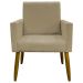 Poltrona Decorativa Para Sala Recepção Consultório Escritório Mari Suede Nude