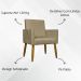 Poltrona Decorativa Para Sala Recepção Consultório Escritório Mari Suede Nude