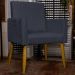 Poltrona Decorativa Para Sala Recepção Consultório Escritório Mari Suede Preto