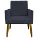 Poltrona Decorativa Para Sala Recepção Consultório Escritório Mari Suede Preto