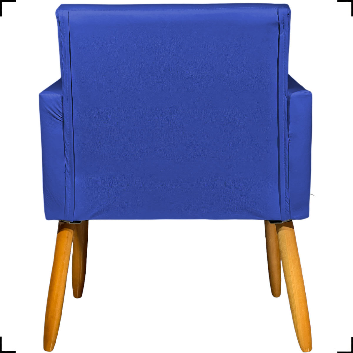 Poltrona Decorativa Para Sala Recepção Consultório Escritório Nina Corino Azul Royal