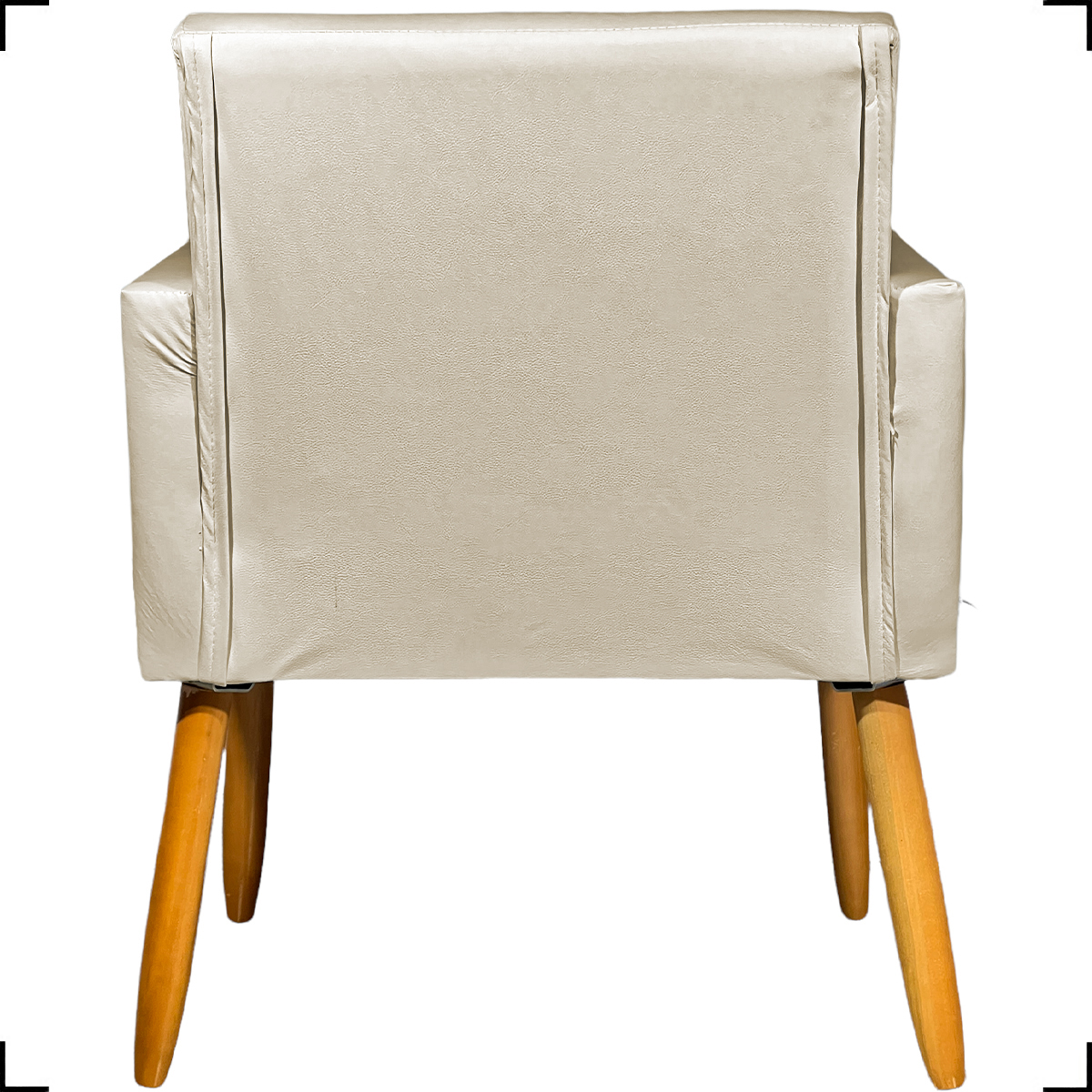 Poltrona Decorativa Para Sala Recepção Consultório Escritório Nina Corino Bege