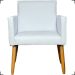 Poltrona Decorativa Para Sala Recepção Consultório Escritório Nina Corino Branco