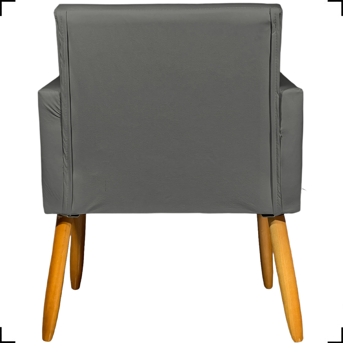 Poltrona Decorativa Para Sala Recepção Consultório Escritório Nina Corino Cinza