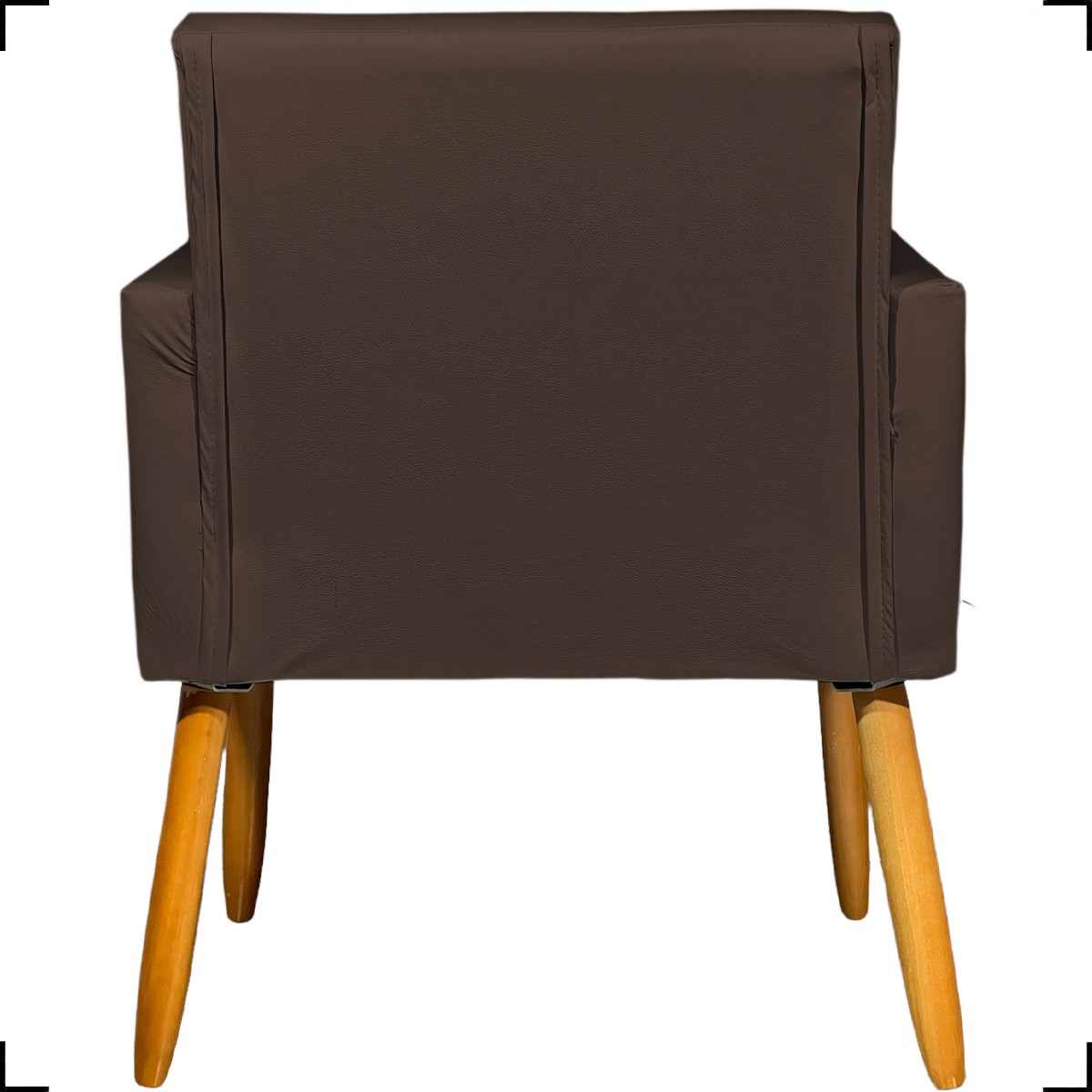 Poltrona Decorativa Para Sala Recepção Consultório Escritório Nina Corino Marrom