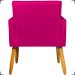Poltrona Decorativa Para Sala Recepção Consultório Escritório Nina Corino Pink