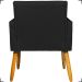 Poltrona Decorativa Para Sala Recepção Consultório Escritório Nina Corino Preto