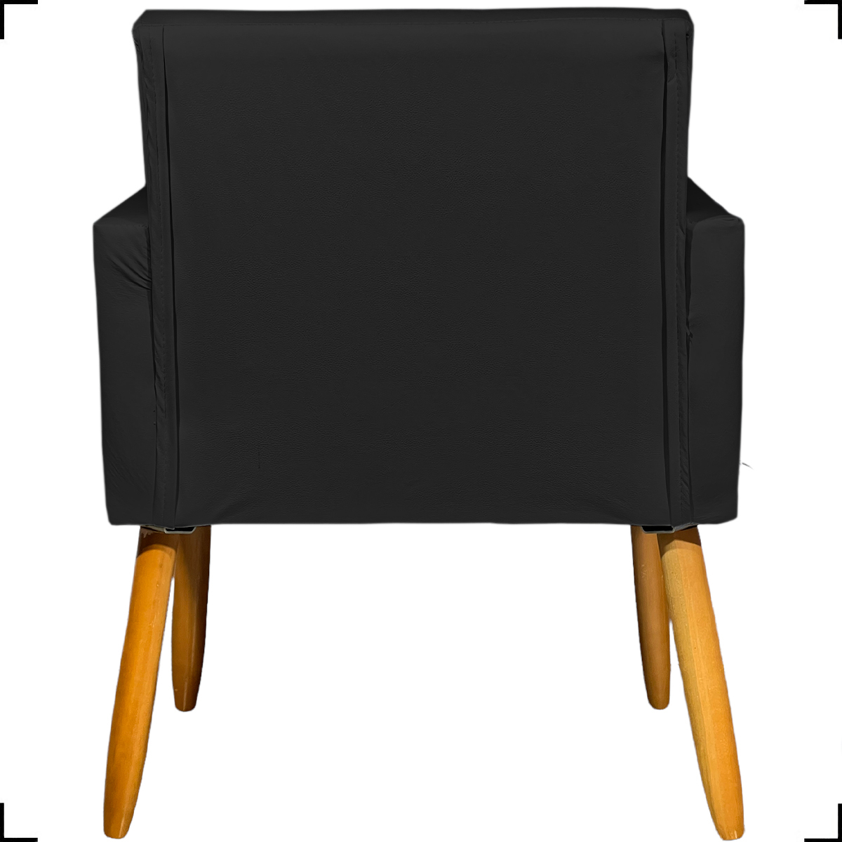 Poltrona Decorativa Para Sala Recepção Consultório Escritório Nina Corino Preto