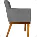 Poltrona Decorativa Para Sala Recepção Escritório Divine Base Reforçada De Madeira Suede Cinza