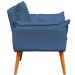 Poltrona Decorativa Para Sala Recepção Manicure Confortável Alice Suede Azul Marinho Pés Trapézio