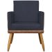 Poltrona Decorativa Para Sala Recepção Manicure Consultório Cadeira Lis Corino Peroba e Suede Preto