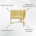 Poltrona Decorativa Para Sala Recepção Manicure Escritório Luna Suede Amarelo Base de Ferro Dourado
