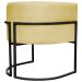 Poltrona Decorativa Para Sala Recepção Manicure Escritório Luna Suede Amarelo Base de Ferro Preto
