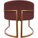 Poltrona Decorativa Para Sala Recepção Manicure Escritório Luna Suede Bordô Base de Ferro Bronze
