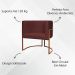 Poltrona Decorativa Para Sala Recepção Manicure Escritório Luna Suede Bordô Base de Ferro Bronze