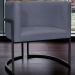 Poltrona Decorativa Para Sala Recepção Manicure Escritório Luna Suede Cinza Base de Ferro Preto