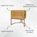 Poltrona Decorativa Para Sala Recepção Manicure Escritório Luna Suede Mostarda Base de Ferro Bronze