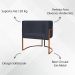 Poltrona Decorativa Para Sala Recepção Manicure Escritório Luna Suede Preto Base de Ferro Bronze