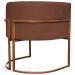 Poltrona Decorativa Para Sala Recepção Manicure Escritório Luna Suede Terracota Base de Ferro Bronze