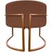 Poltrona Decorativa Para Sala Recepção Manicure Escritório Luna Suede Terracota Base de Ferro Bronze