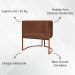 Poltrona Decorativa Para Sala Recepção Manicure Escritório Luna Suede Terracota Base de Ferro Bronze