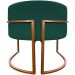 Poltrona Decorativa Para Sala Recepção Manicure Escritório Luna Suede Verde Base de Ferro Bronze