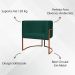 Poltrona Decorativa Para Sala Recepção Manicure Escritório Luna Suede Verde Base de Ferro Bronze