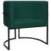 Poltrona Decorativa Para Sala Recepção Manicure Escritório Luna Suede Verde Base de Ferro Preto