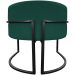 Poltrona Decorativa Para Sala Recepção Manicure Escritório Luna Suede Verde Base de Ferro Preto