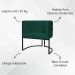 Poltrona Decorativa Para Sala Recepção Manicure Escritório Luna Suede Verde Base de Ferro Preto