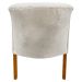 Poltrona Decorativa Para Sala Recepção You Bouclé Premium Bege Braça Amadeirada