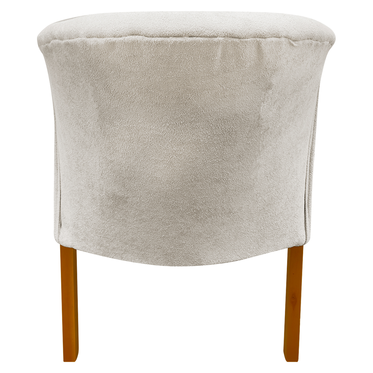 Poltrona Decorativa Para Sala Recepção You Bouclé Premium Bege Braça Amadeirada