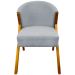 Poltrona Decorativa Para Sala Recepção You Bouclé Premium Cinza Braça Amadeirada