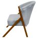 Poltrona Decorativa Para Sala Recepção You Bouclé Premium Cinza Braça Amadeirada