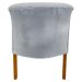 Poltrona Decorativa Para Sala Recepção You Bouclé Premium Cinza Braça Amadeirada