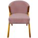 Poltrona Decorativa Para Sala Recepção You Bouclé Premium Rosê Braça Amadeirada