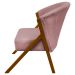 Poltrona Decorativa Para Sala Recepção You Bouclé Premium Rosê Braça Amadeirada